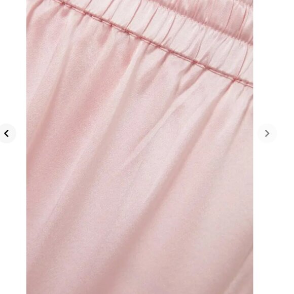 MAISON ESSENTIELE Silk-Charmeuse Pajama Pants - Pink - S - Picture 3 of 3